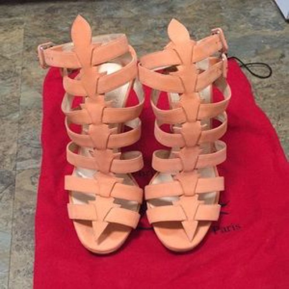 Christian Louboutin Neronna 120 Calf Nubuck Mango